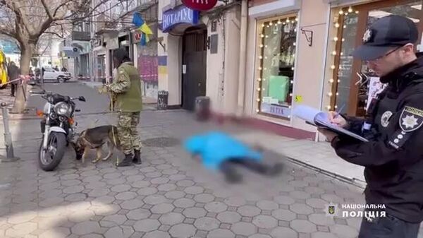 Полиция Одесской области опубликовала видео с места убийства организатора беспорядков у Дома профсоюзов Демьяна Ганула - Sputnik Արմենիա