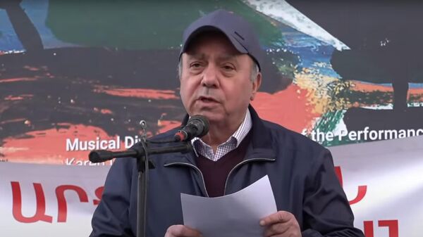 Грант Багратян на митинге (21 марта 2025). Еревaн - Sputnik Արմենիա