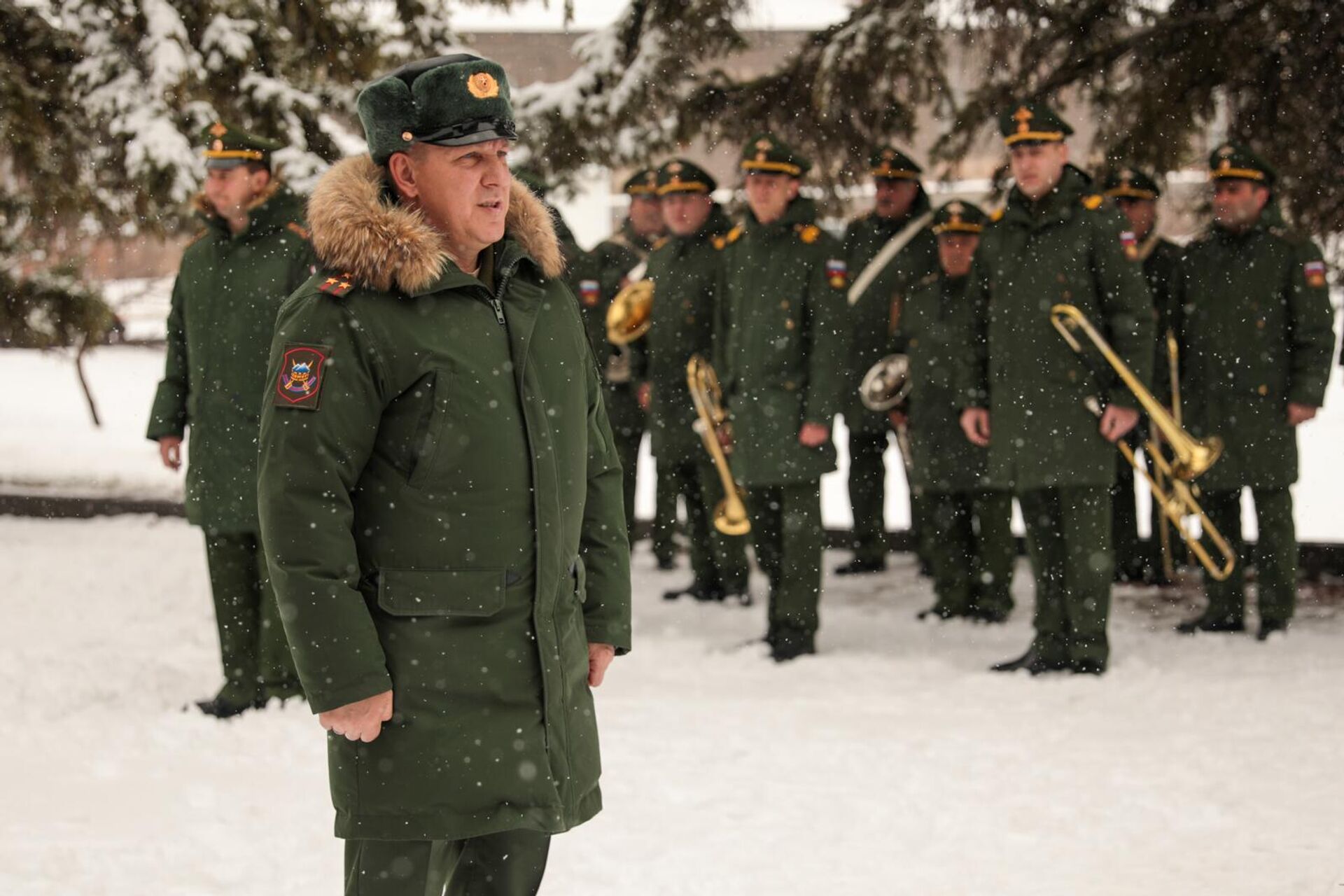 Военнослужащие 102 российской базы почтили память жертв теракта в Крокус Сити холле (22 марта 2025). Гюмри Военнослужащие 102 российской базы почтили память жертв теракта в Крокус Сити холле (22 марта 2025). Гюмри - Sputnik Армения, 1920, 22.03.2025