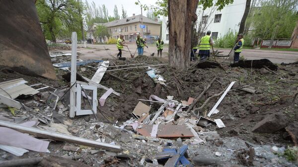 ВСУ обстреляли центр Горловки в ДНР. Архивное фото - Sputnik Армения