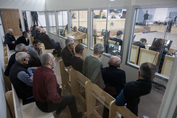 Судебное заседание над армянским военно-политическим руководством Нагорного Карабаха (5 мая 2025). Баку - Sputnik Армения