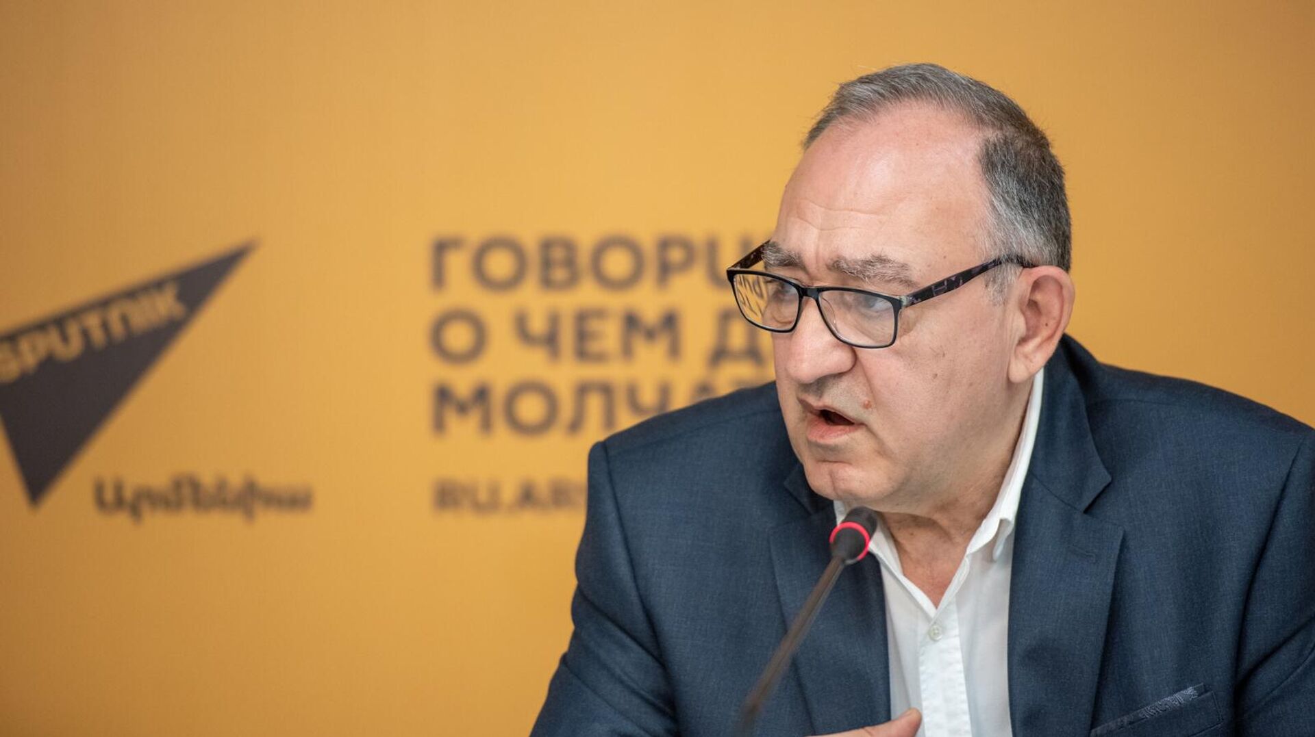 Доктор исторических наук, автор книги Участие армян в Великой Отечественной войне Степан Степанянц во время пресс-конференции (16 мая 2025). Еревaн - Sputnik Армения, 1920, 15.08.2025