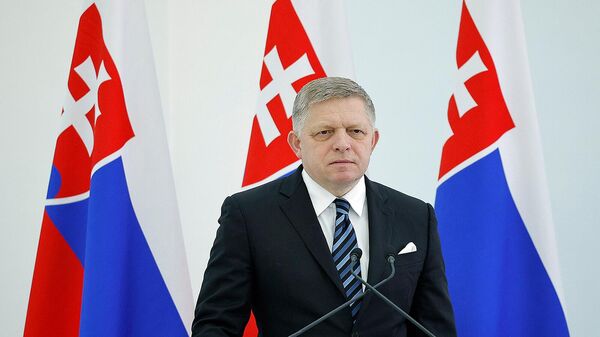 Совместная пресс-конференция премьеров Армении и Словакии Никола Пашиняна и Роберта Фицо по итогам встречи (26 мая 2025). Еревaн - Sputnik Армения