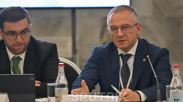Дмитрий Вольвач на десятом Российско-армянском межрегиональном форуме (6 июня 2025). Еревaн - Sputnik Армения