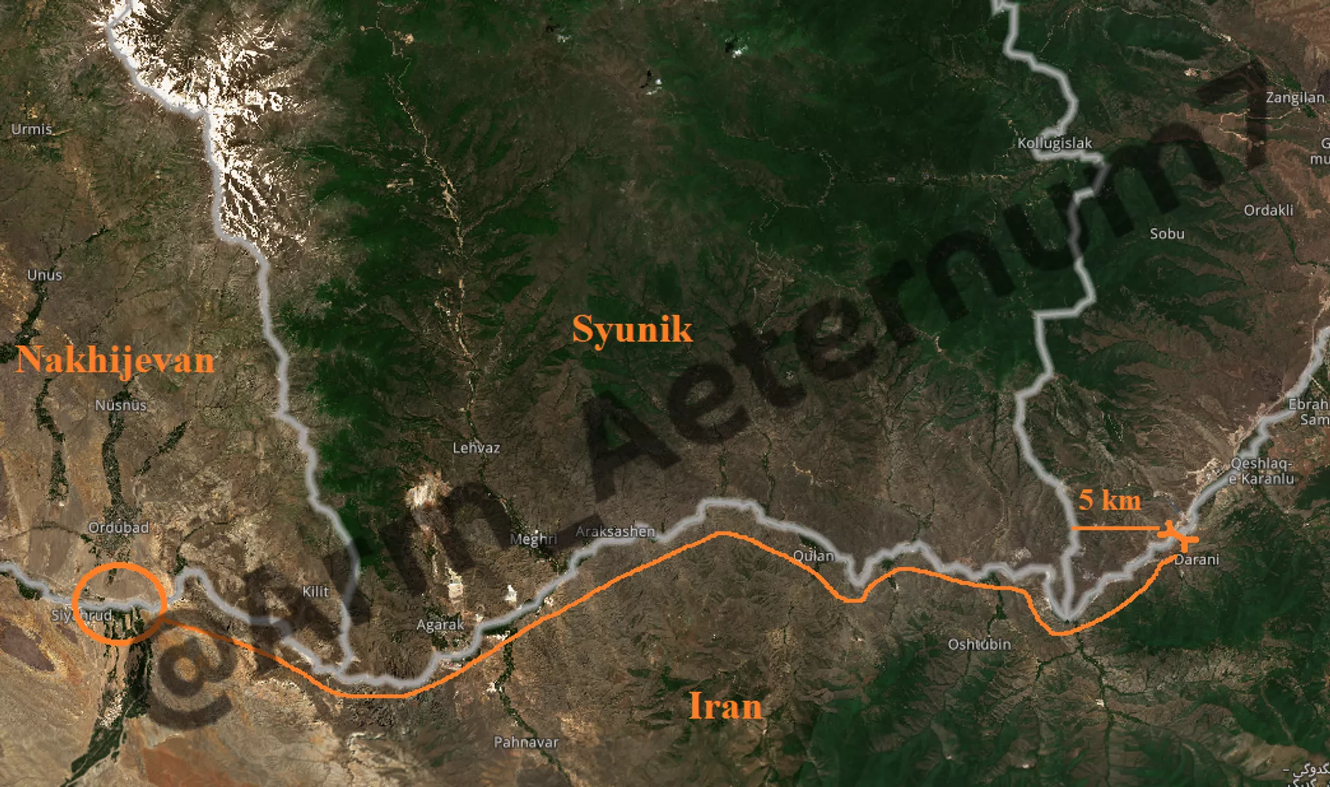Маршрут дороги в Нахиджеван через Иран - Sputnik Армения, 1920, 09.06.2025
