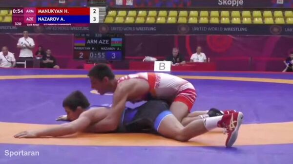 Айк Манукян (60 кг) — чемпион Европы-U17 по греко-римской борьбе - Sputnik Արմենիա