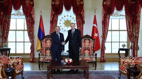 Փաշինյանը հրապարակել է Էրդողանի հետ հանդիպման կադրերը - Sputnik Արմենիա