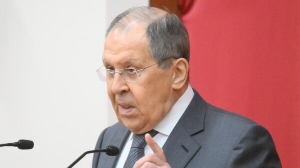 Министр иностранных дел РФ Сергей Лавров на ХI международном научно-экспертном форуме Примаковские чтения (24 июня 2025). Москва - Sputnik Армения