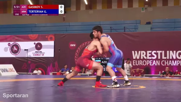 Гаспар Тертерян в полуфинале чемпионата Европы по греко-римской борьбе U20 - Sputnik Армения
