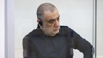 Рубен Варданян во время суда (8 июля 2025). Баку
