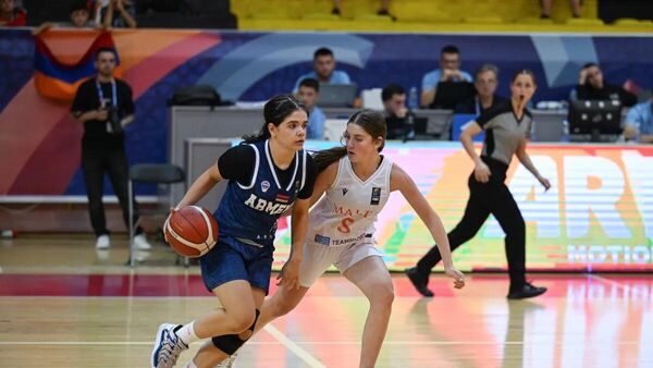Полуфинальный матч дивизиона C чемпионата Европы по баскетболу (U16) между сборными Мальты и Армении (12 июля 2025). Еревaн - Sputnik Армения