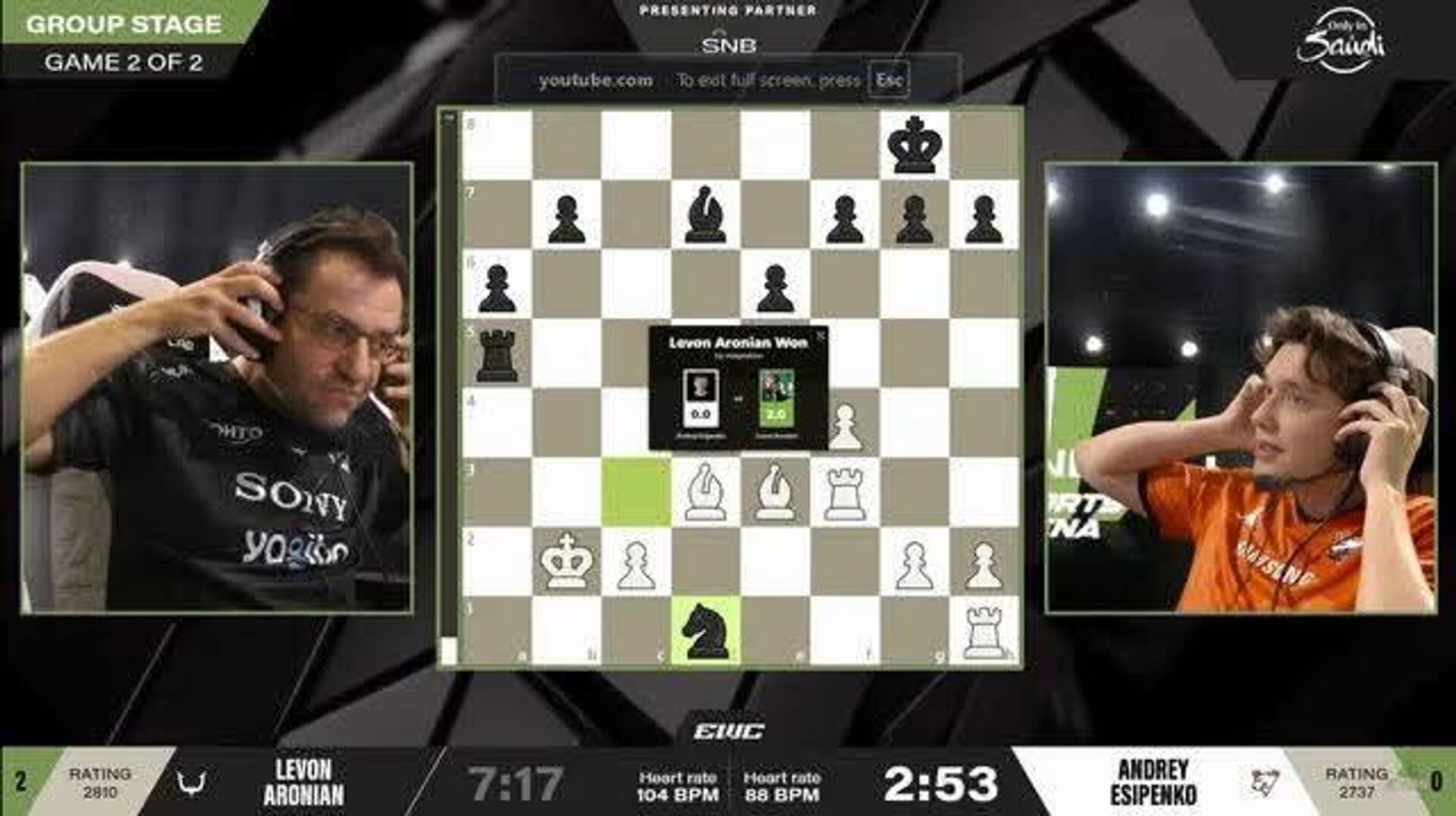 Левон Аронян и Андрей Есипенко на турнире Esports World Cup 2025 - Sputnik Армения, 1920, 30.07.2025