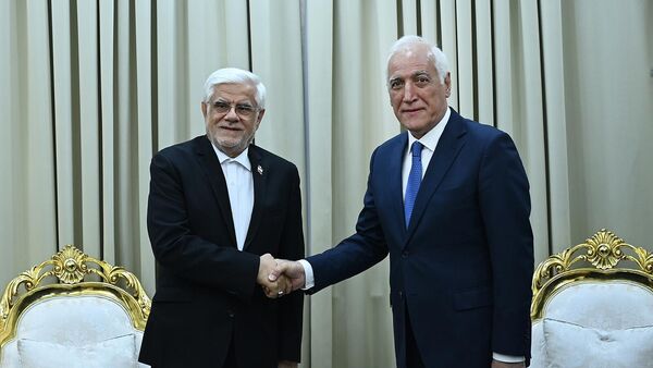 ՀՀ նախագահ Վահագն Խաչատուրյանի հանդիպումը Իրանի Իսլամական Հանրապետության փոխնախագահ Մոհամմադ Ռեզա Արեֆի հետ - Sputnik Արմենիա
