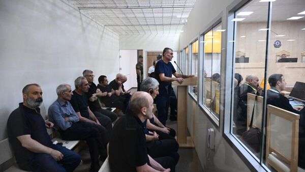 Судебное заседание над армянским военно-политическим руководством Нагорного Карабаха (4 августа 2025). Баку - Sputnik Армения