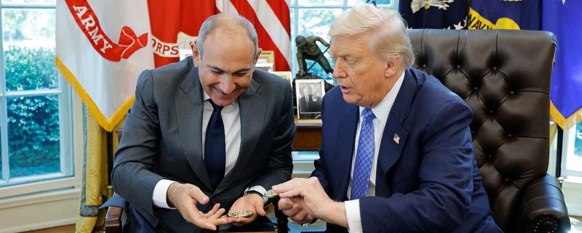 Встреча премьер-министра Никола Пашиняна с президентом США Дональдом Трампом (9 августа 2025). Вашингтон - Sputnik Армения, 1920, 12.08.2025