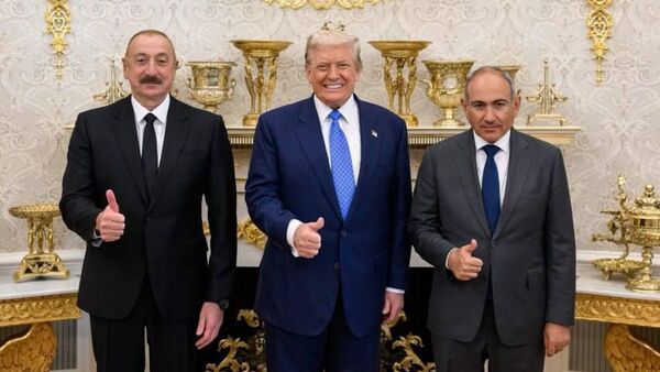Իլհամ Ալիևը, Դոնալդ Թրամփը և Նիկոլ Փաշինյանը - Sputnik Արմենիա