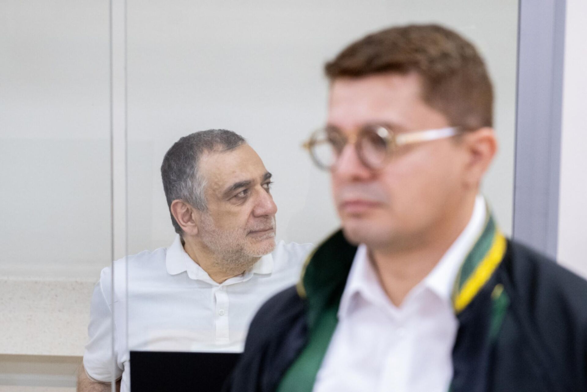 Рубен Варданян во время суда (12 августа 2025). Баку - Sputnik Армения, 1920, 12.08.2025