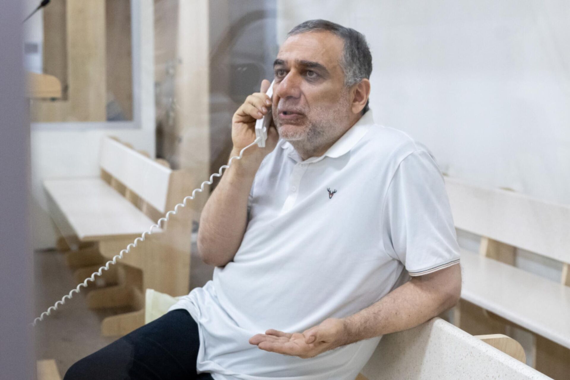 Рубен Варданян во время суда (12 августа 2025). Баку - Sputnik Արմենիա, 1920, 12.08.2025