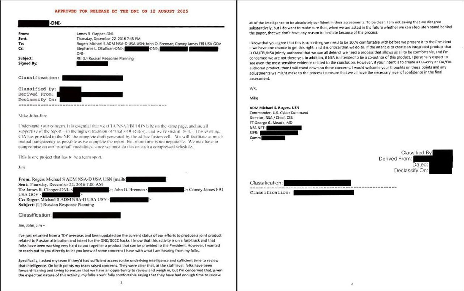 Директор Нацразведки США обнародовала письма экс-руководителей американских спецслужб времён Обамы. - Sputnik Արմենիա, 1920, 14.08.2025