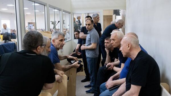 Судебное заседание над армянским военно-политическим руководством Нагорного Карабаха (14 августа 2025). Баку - Sputnik Армения