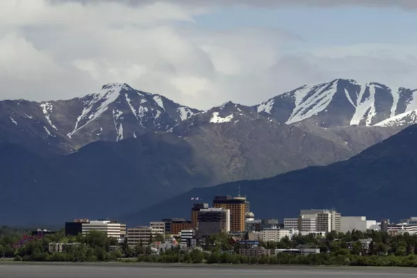 Вид на центр города Анкоридж, Аляска Вид на центр города Анкоридж, Аляска - Sputnik Армения