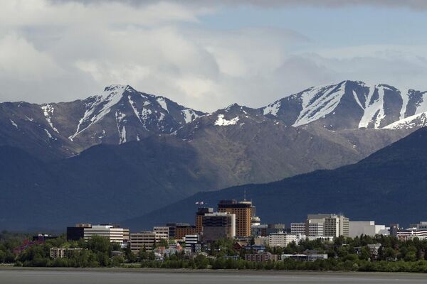 Вид на центр города Анкоридж, Аляска  - Sputnik Армения