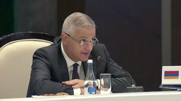 Вице-премьер Мгер Григорян на заседании межправсовета ЕАЭС  - Sputnik Армения