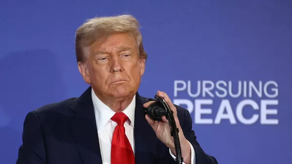 Президент США Дональд Трамп на пресс-конференции по итогам переговоров с президентом РФ (15 августа 2025). Аляска - Sputnik Армения
