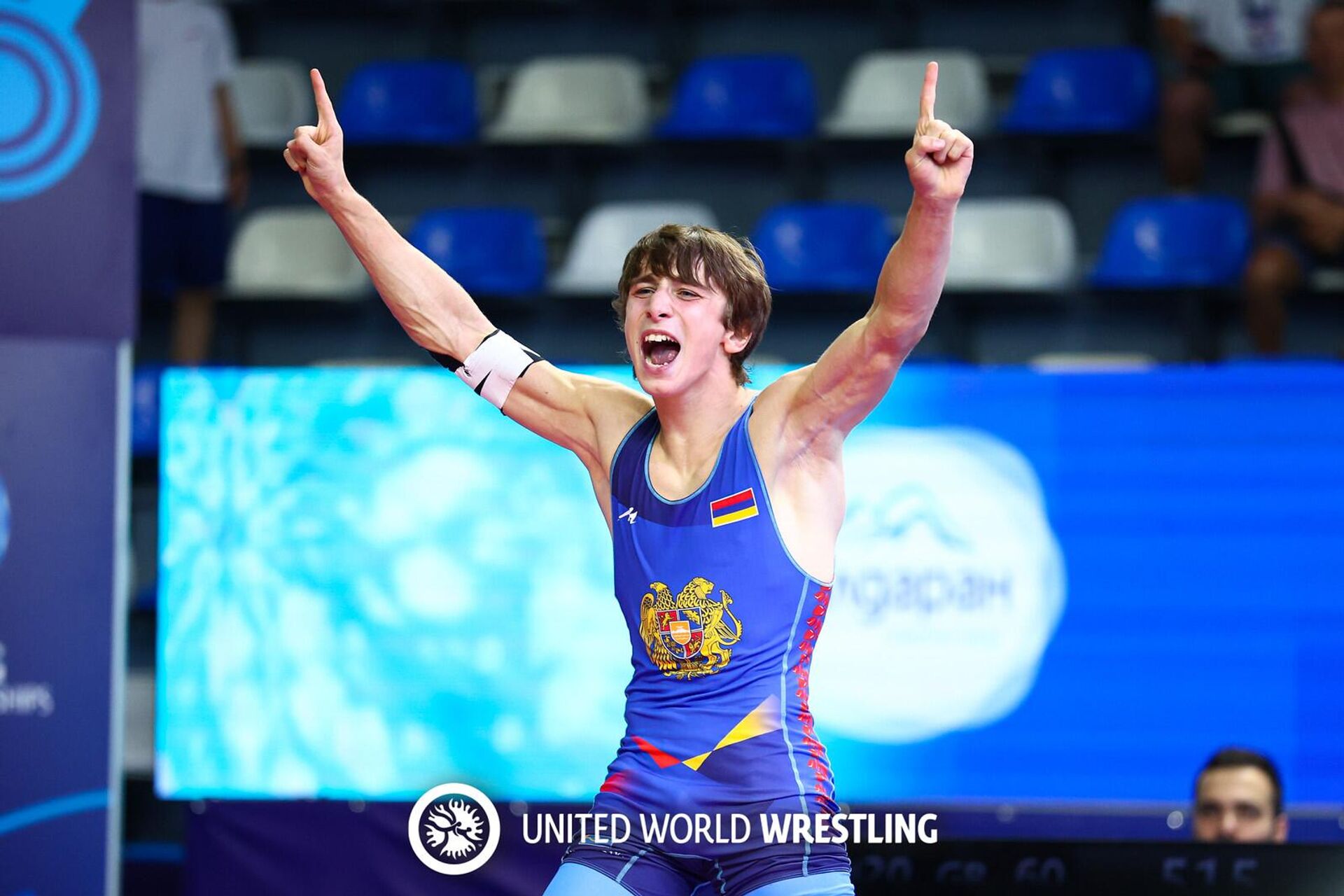 Борец Юрик Мхитарян на ЧМ (до 20) по греко-римской борьбе (21 августа 2025). Самоков - Sputnik Армения, 1920, 21.08.2025