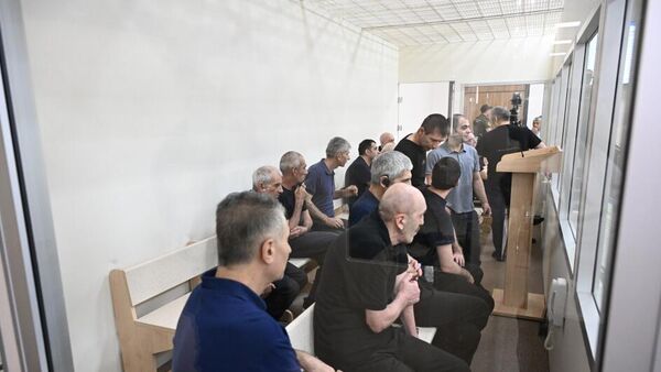 Судебное заседание над армянским военно-политическим руководством Нагорного Карабаха (25 августа 2025). Баку - Sputnik Армения