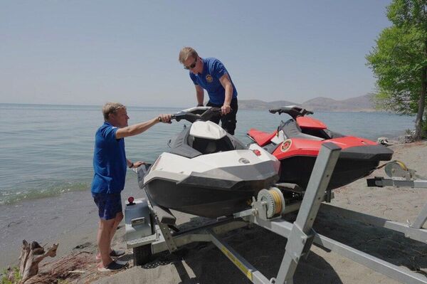 Оперативная команда РАЦГР отработала задачи по организации базового лагеря и быта, а также развертыванию подвижного пункта управления (ППУ) (24-26 августа 2025). озеро Севан - Sputnik Армения