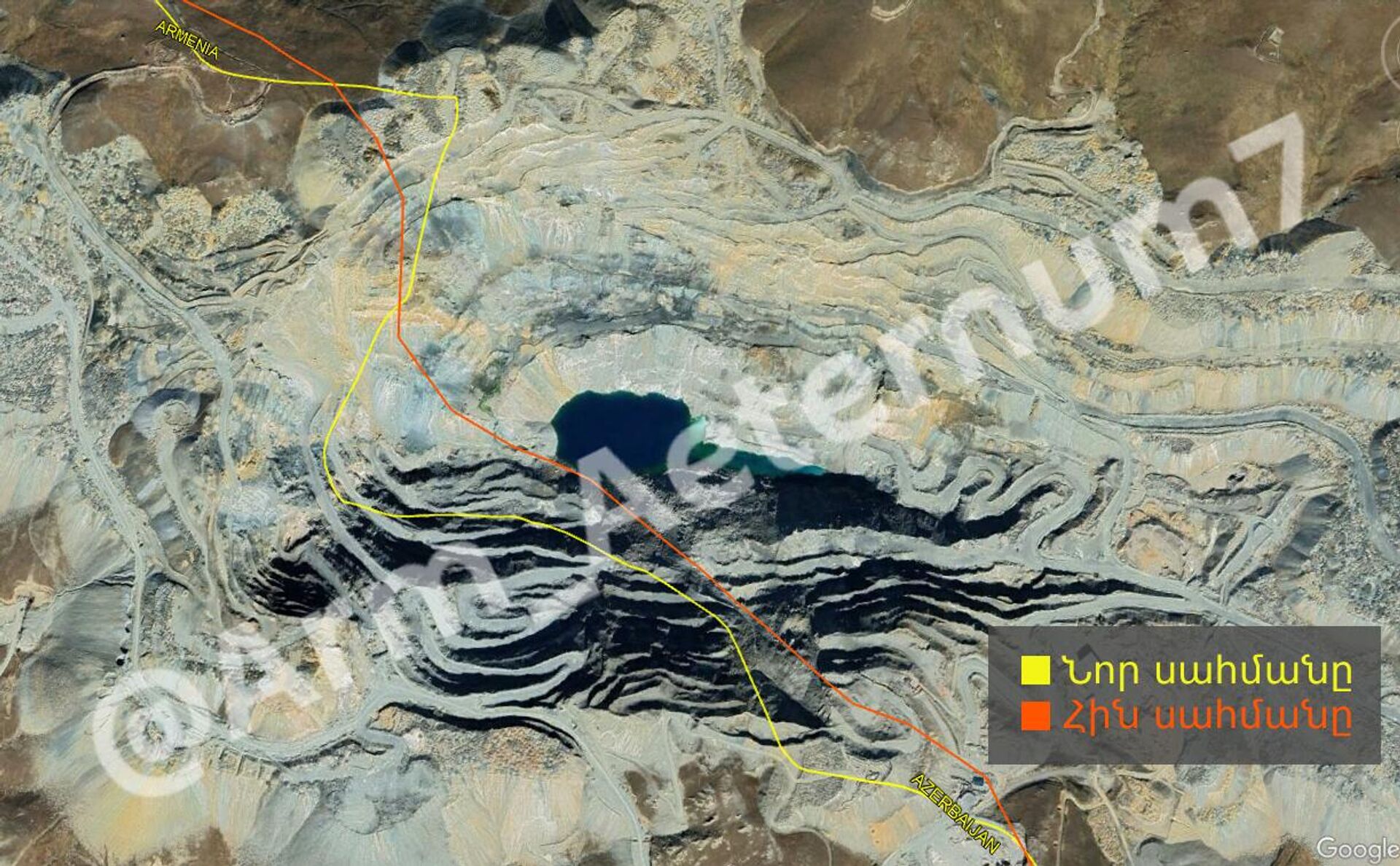 Հայ-ադրբեջանական սահմանը Սոթքի հանքավայրի տարածքում ըստ Google-ի քարտեզի - Sputnik Արմենիա, 1920, 27.08.2025