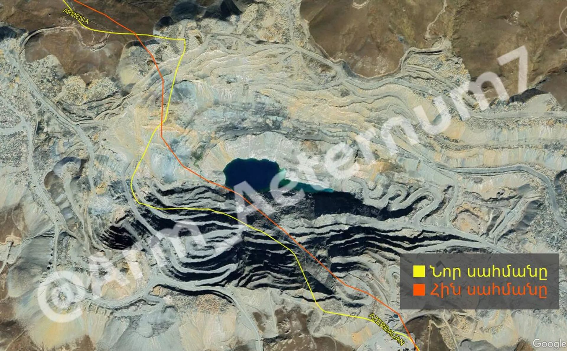 Հայ-ադրբեջանական սահմանը Սոթքի հանքավայրի տարածքում ըստ Google-ի քարտեզի - Sputnik Արմենիա, 1920, 27.08.2025
