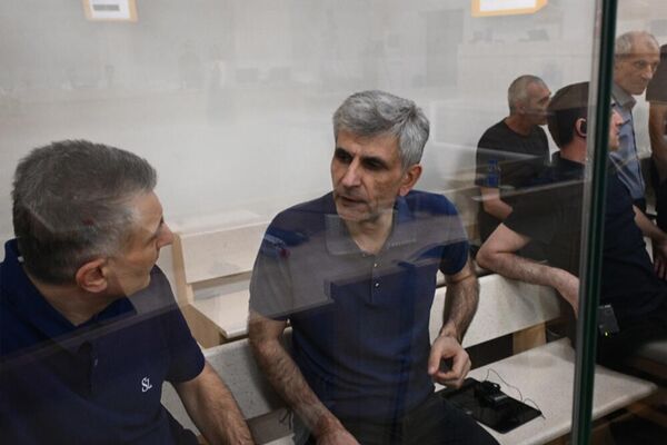 Судебное заседание над армянским военно-политическим руководством Нагорного Карабаха (25 августа 2025). Баку - Sputnik Армения