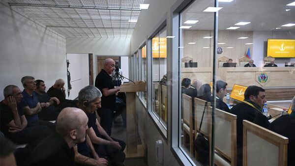 Судебное заседание над армянским военно-политическим руководством Нагорного Карабаха (25 августа 2025). Баку - Sputnik Армения