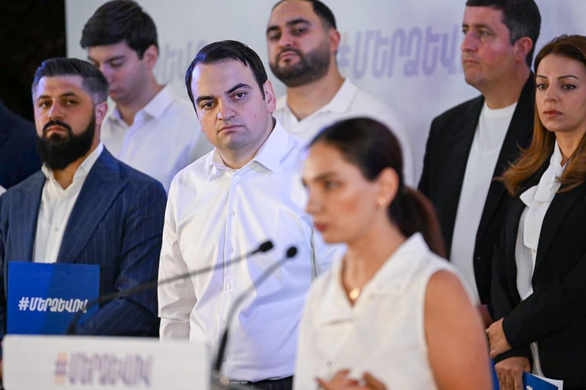 Нарек Карапетян во время презентации народного движения По-нашему, основанного по инициативе мецената и предпринимателя Самвела Карапетяна (29 августа 2025). Еревaн Нарек Карапетян во время презентации народного движения По-нашему, основанного по инициативе мецената и предпринимателя Самвела Карапетяна (29 августа 2025). Еревaн - Sputnik Армения, 1920, 29.08.2025