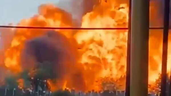  Момента мощного взрыва на заправке в Дагестане - Sputnik Արմենիա