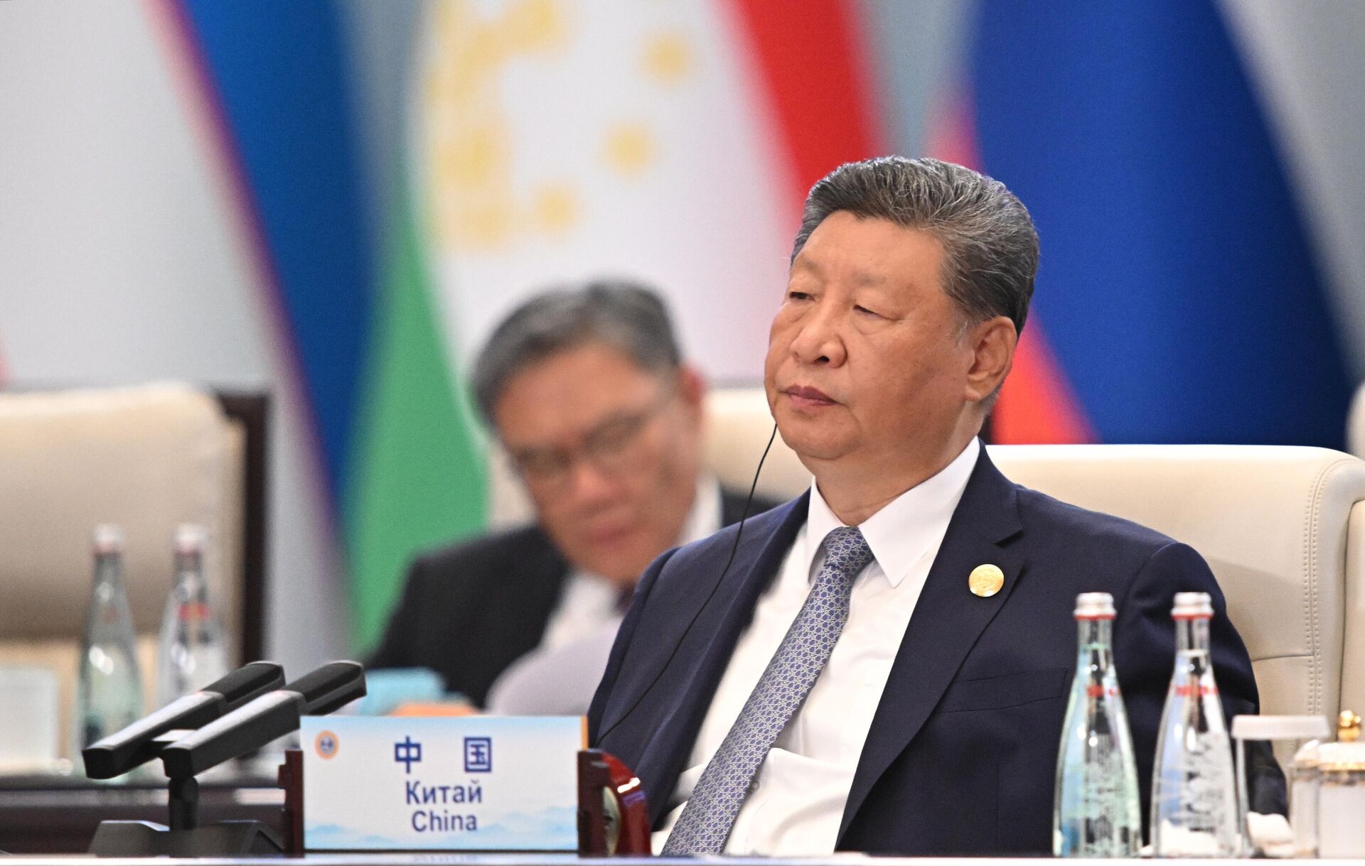Председатель Китайской Народной Республики (КНР) Си Цзиньпин на заседании Совета глав государств – членов Шанхайской организации сотрудничества (ШОС) в Тяньцзине (1 сентября 2025). Китай - Sputnik Армения, 1920, 01.09.2025