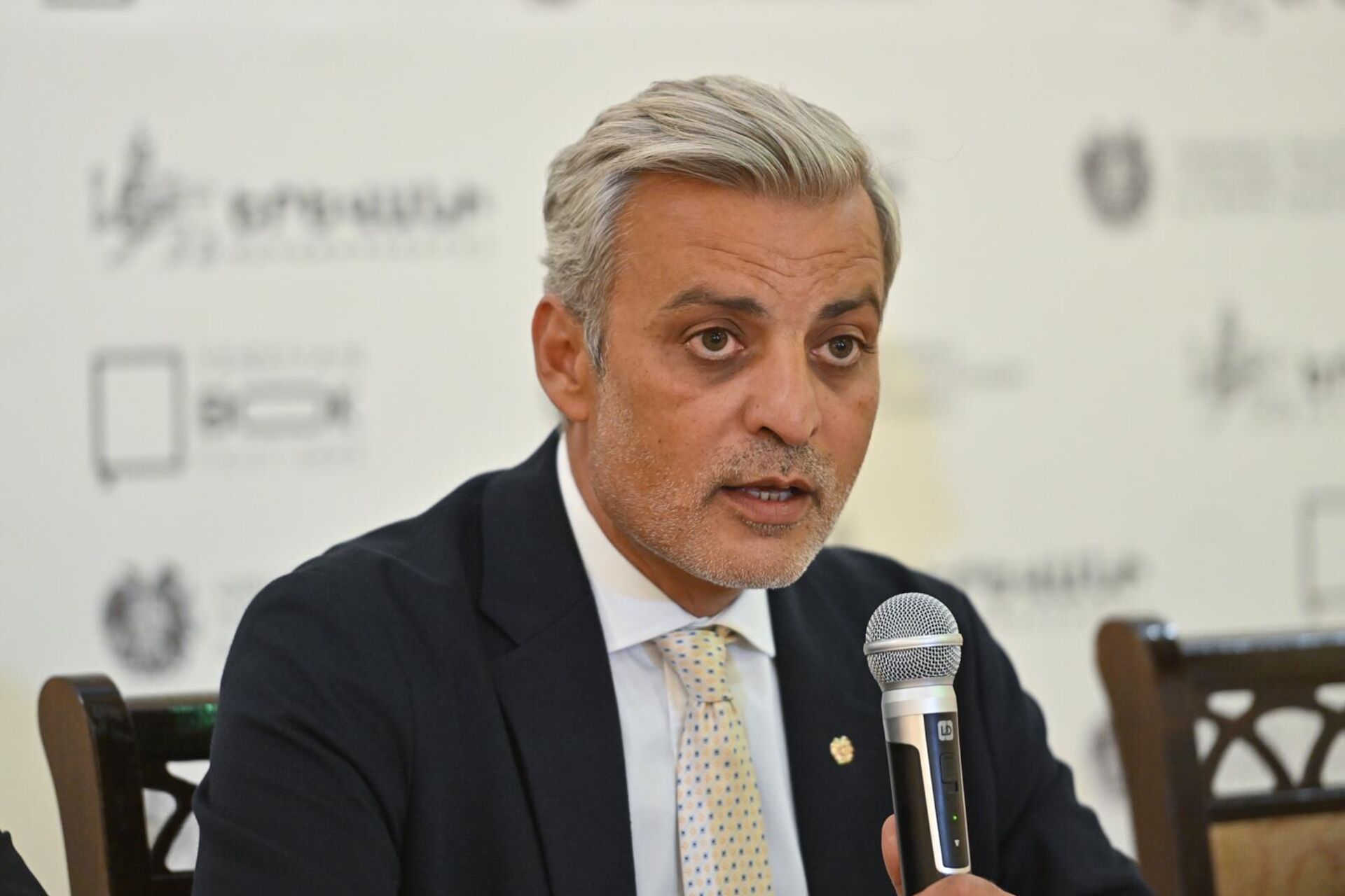 Замминистра ОНКС Даниел Даниелян на пресс-конференции, посвященной 8-му Ереванскому международному книжному фестивалю (3 сентября 2025). Еревaн - Sputnik Արմենիա, 1920, 03.09.2025