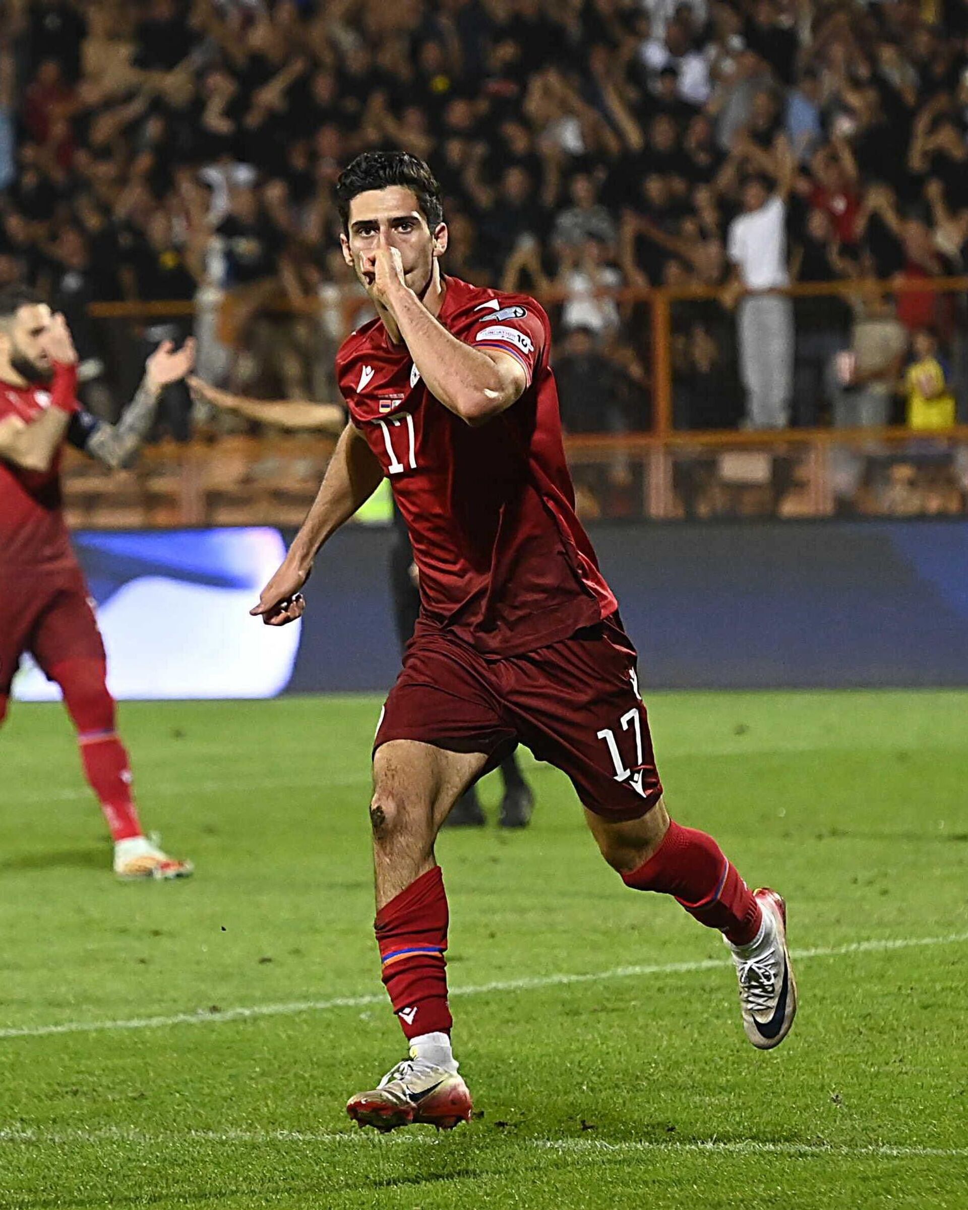 Нападающий Грант-Леон Ранос забил гол в ворота сборной Ирландии во время отборочного матча чемпионата мира по футболу 2026 года между Арменией и Ирландией (9 сентября 2025). Еревaн - Sputnik Армения, 1920, 10.09.2025