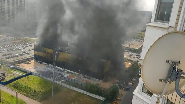 Мощный пожар в подмосковном Путилково - Sputnik Армения