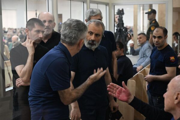 Судебное заседание над армянским военно-политическим руководством Нагорного Карабаха (15 сентября 2025). Баку - Sputnik Армения