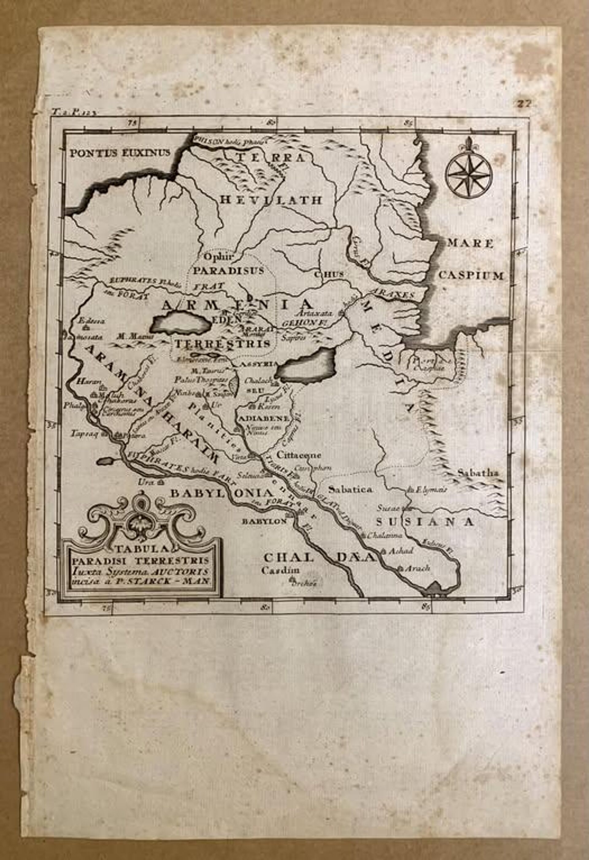 Музей Первопрестольного Святого Эчмиадзина приобрел в магазине Galeria Frame (Мадрид, Испания) эксклюзивную старинную карту под названием Карта земного рая - Sputnik Արմենիա, 1920, 15.09.2025