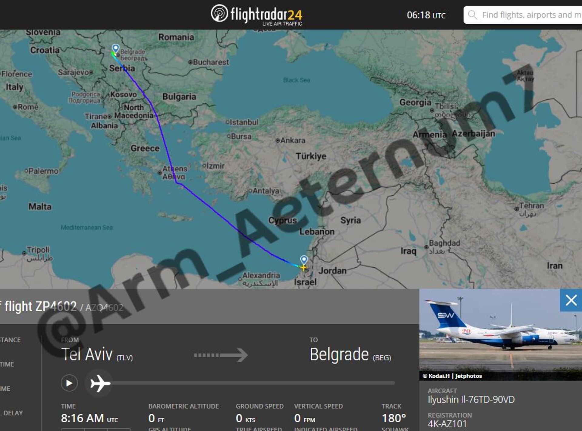 Рейс авиакомпании Silk Way Баку  Тель-Авив - Белград - Sputnik Արմենիա, 1920, 17.09.2025