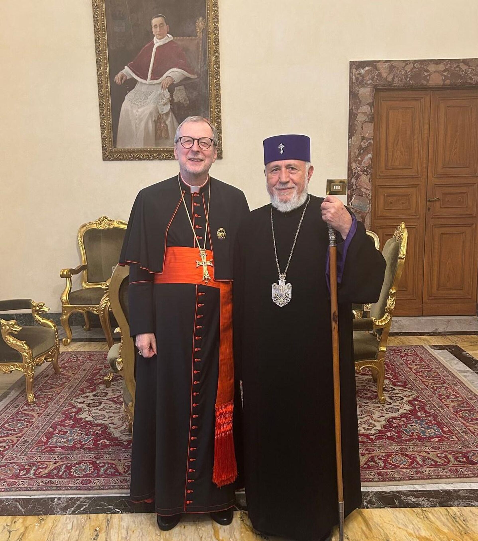 Католикос Гарегин II в ходе своего официального визита в Ватикан встретился с ответственными кардиналами (15-16 сентября 2025). Ватикан - Sputnik Армения, 1920, 17.09.2025