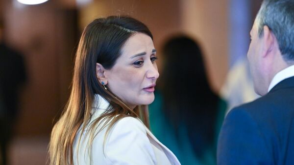 Арусяк Джулхакян после заседания партии ГД (20 сентября 2025). Еревaн - Sputnik Արմենիա