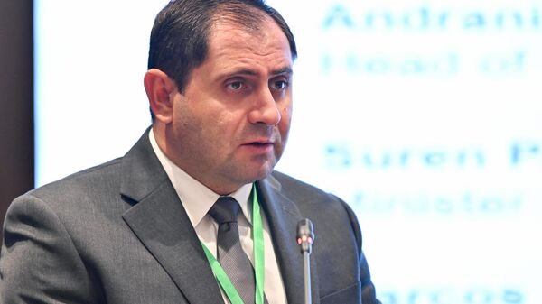 Министр обороны Сурен Папикян выступает на 108-м двухдневном семинаре Роуз-Рот Парламентской Ассамблеи НАТО Министр обороны Сурен Папикян выступает на 108-м двухдневном семинаре Роуз-Рот Парламентской Ассамблеи НАТО - Sputnik Армения