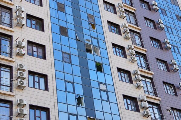 Последствия атаки БПЛА ВСУ по центру Новороссийска (24 сентября 2025). Краснодарский край - Sputnik Армения