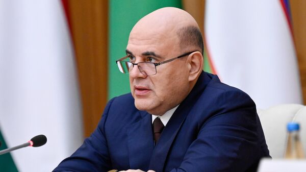 Председатель правительства РФ Михаил Мишустин на заседании Совета глав правительств СНГ (29 сентября 2025). Минск - Sputnik Армения
