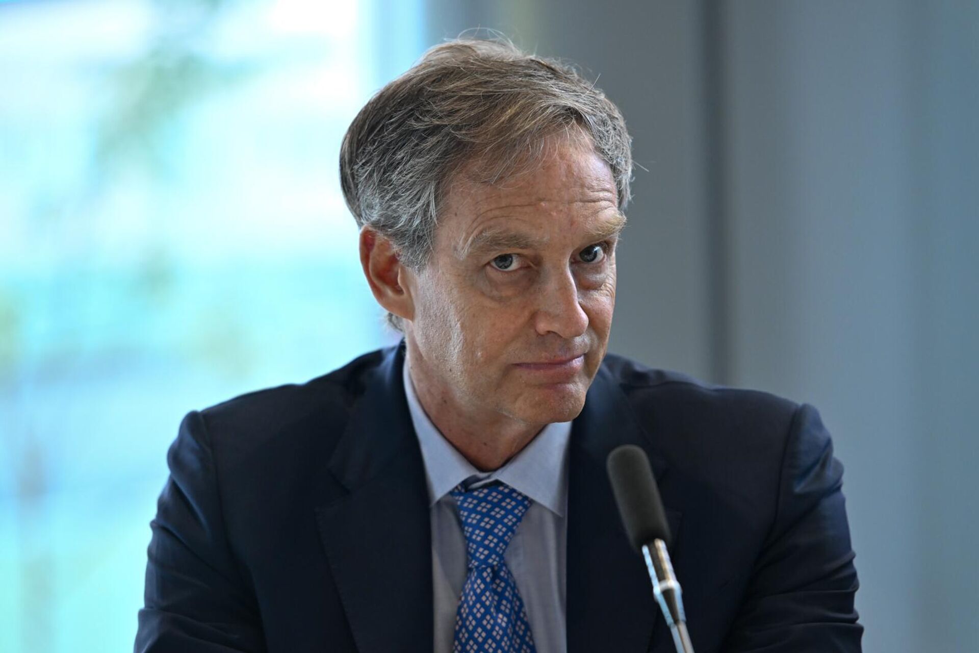 Директор ЗАО Международные аэропорты Армения Марсело Венде на пресс-конференции, посвященной официальному открытию базы Wizz Air (1 октября 2025). Еревaн Директор ЗАО Международные аэропорты Армения Марсело Венде на пресс-конференции, посвященной официальному открытию базы Wizz Air (1 октября 2025). Еревaн - Sputnik Армения, 1920, 01.10.2025